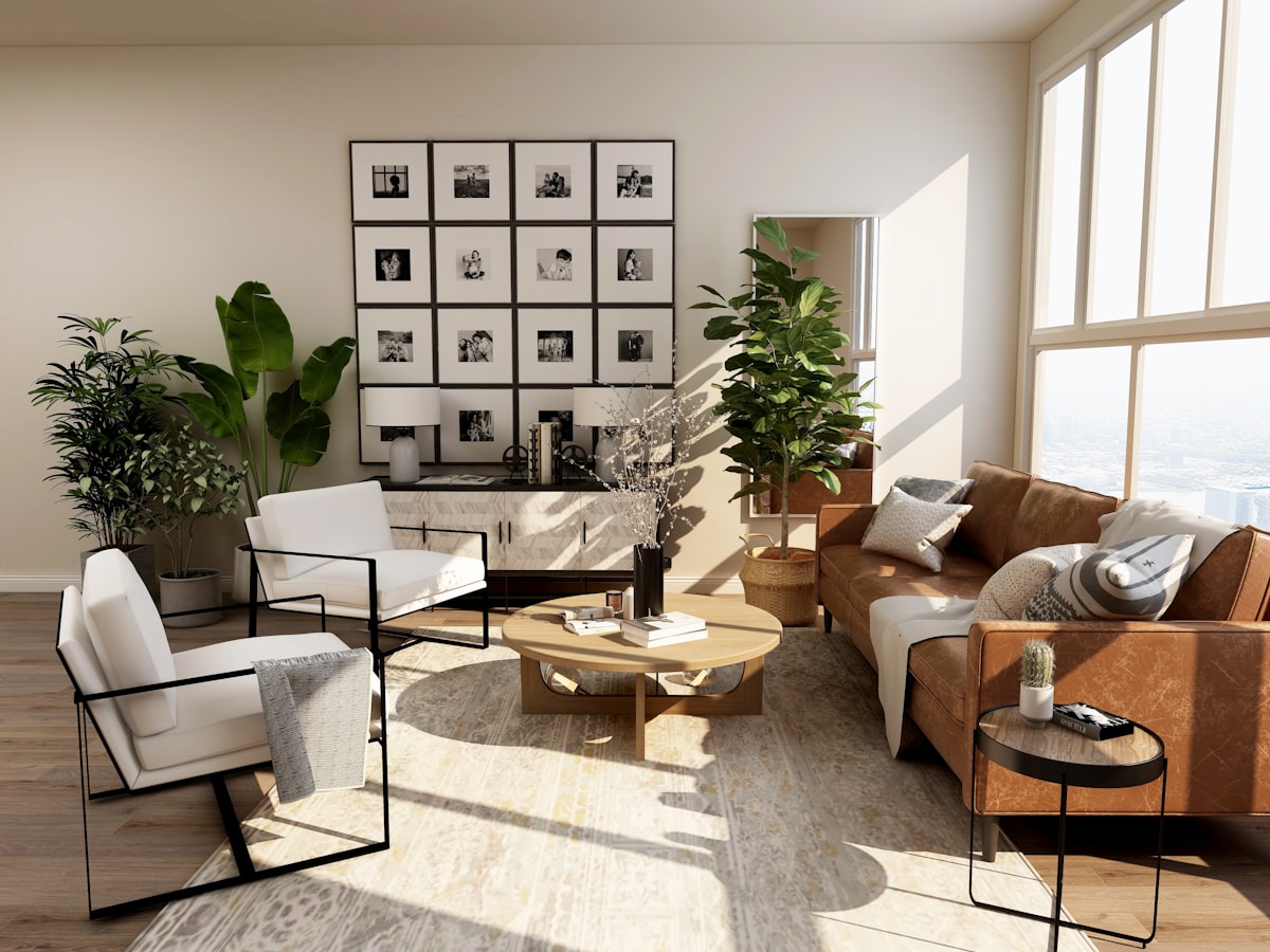 Sun-Drenched Living Room Interior